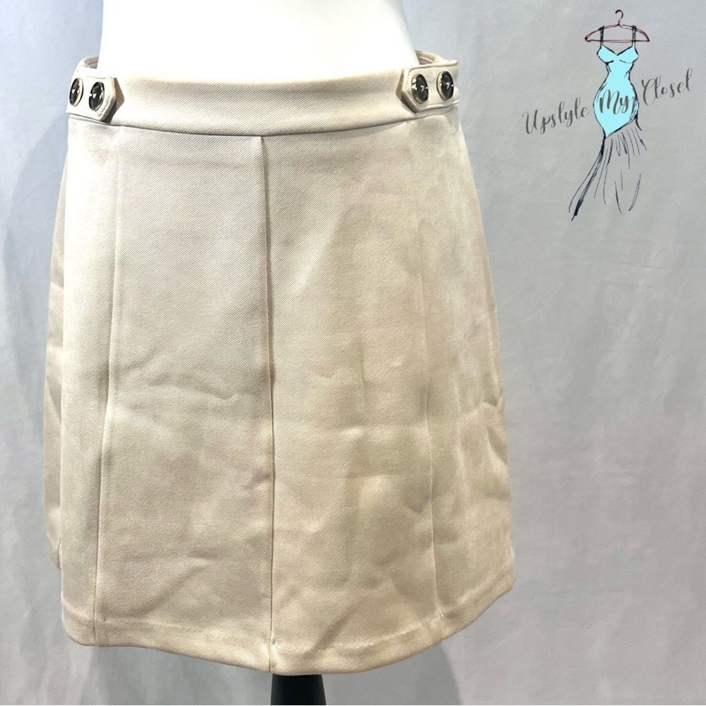 Marc New York by Andrew Marc cream latte skirt size small NWT